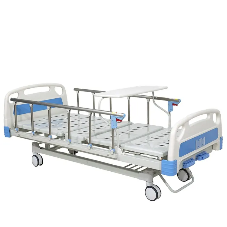 BT-AM215 저렴한 2 기능 수동 병원 환자 침대 의료 임상 2 크랭크 침대 식사 보드 매트리스 가격