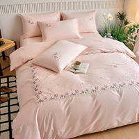 Nouvelle Parure de Lit 4-en-1 en Coton Sergé Brodé Style Printemps 2026 (Modèle 13372)