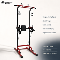 Tour de musculation multifonctionnelle en fer, station de traction réglable en hauteur, support de dips pour entraînement complet du corps, équipement de fitness pour la maison