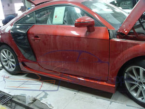 Lames de porte latérales TTs aspect <span class=keywords><strong>R8</strong></span> en fibre de carbone véritable de qualité supérieure pour TT 8J Mk2 2007-2014 - Product Image 4