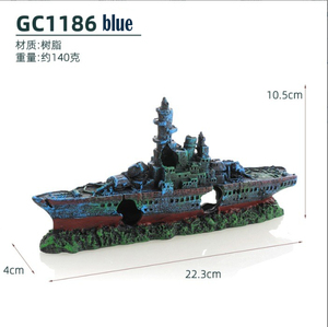 Accesorios Acuarios Barcos Aviones Barcos <span class=keywords><strong>Portaaviones</strong></span> Adornos Decorativos restos - Product Image 5