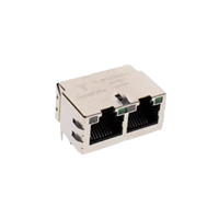 En stock 1-1840710-3 Connecteur Ethernet RJ45 avec lumières LED et modules magnétiques
