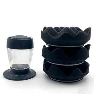 Kit d'application tout-en-un pour lustrer les pneus, tampon applicateur de cire pour garnitures, éponge de distribution pour le tableau de bord et le traitement des plastiques des pneus - Product Image 1