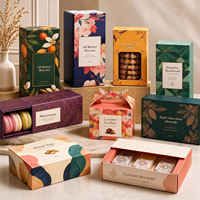 Boîte à pâtisserie avec poignée de qualité alimentaire, logo personnalisé, boîte d'emballage pour pain avec fenêtre en PVC