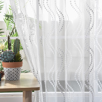 Tissu en tulle transparent en gros, rideaux sur mesure, voilages pour fenêtres