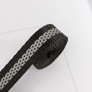 Factory Direct Supply Polyester <b>Webbing</b> 1.2 cm 1.5 cm Reflective Straps 5 Reflective Lines <b>Webbing</b> for Pet Leash Shoes Hat - Product Image 4