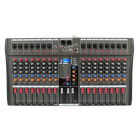 MT16 Nouvelle conception de table de mixage audio professionnelle pour DJ, 16 canaux avec MP3/16DSP/Delay/Echo/48V Phantom pour discothèque/mariage/cinéma
