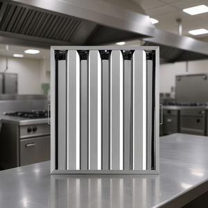 Filtro de acero inoxidable 430 para campana extractora de cocina comercial, 19.5W x 24.5H pulgadas, con clasificación de grasa, piezas para campana extractora - Product Image 2