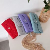 Mini sac à main en cuir matelassé Caviar avec bandoulière chaîne, portefeuille et porte-monnaie