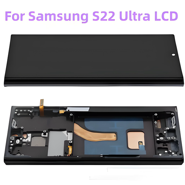 For S22 Ultra S23 Ultra S25 Ultra OEM 6.6" Inch Metal Display Screen 1 Year Warranty Touchscreen Frame ICell Brand