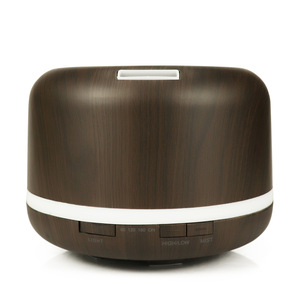 Diffuseur d'arômes à effet bois 500 ml avec lumière LED et fonction de minuterie pour usage domestique - Product Image 3