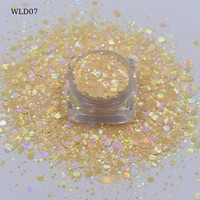 Polyester Macaron Couleurs Pastel Holographique Chunky Mixte Paillettes pour Ongles Artisanat Arts Peinture Décorations