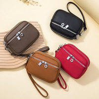USENGKA-Mini portefeuille en cuir véritable pour femme, petit porte-monnaie, pochette, porte-cartes