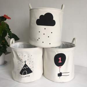 Cesto de Ropa Sucia de Algodón Personalizable con Cordón, Diseño Plegable Ecológico con Logotipo, Uso Doméstico, Tamaño Personalizable - Product Image 4