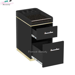 Профессиональная Заводская поставка, Современная тележка для салонов красоты, многофункциональная черная тележка для салонов - Product Image 2