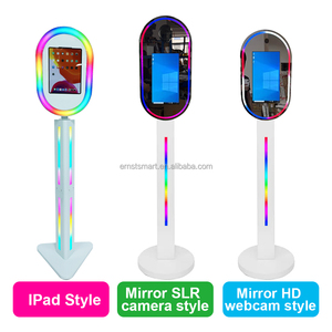 Draagbare Mini Roamer 12.9'' SLR Camera Selfie <span class=keywords><strong>iPad</strong></span> Fotohokje Shell Verstelbare Hoek LED Ovale Stand Afstandsbediening RGB Licht - Product Image 4