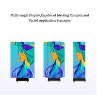 Pantalla de póster electrónico LED de tres pliegues de doble cara Banner Led de 3 caras