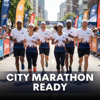 Kit complet de course de marathon comprenant un débardeur, un short et des accessoires, équipement de course personnalisé avec logo pour événements sportifs promotionnels