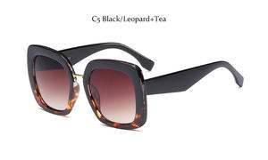 Lunettes de soleil surdimensionnées vintage de luxe pour femmes, tendance 2021, verres dégradés, lunettes carrées pour femmes 2021 - Product Image 6