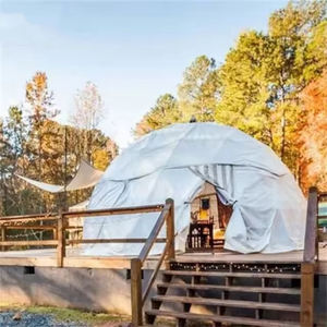 Usine directe 2025 nouveau Design luxe PVC dôme géodésique tente étanche Igloo tente pour Camping en plein air Resorts Heavy Duty 5M <span class=keywords><strong>Bay</strong></span> - Product Image 3