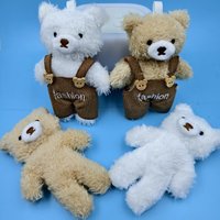 Songshantoy Vente en gros Prix abordable Porte-clés pendentif en peluche petit ours en peluche de 12 cm pour sacs et vêtements, idéal comme cadeau