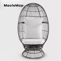 Cage d'oiseau en rotin pour extérieur lit d'hôtel balcon meubles en osier lit de soleil rond piscine canapé jardin salon ensemble chaise confortable en rotin