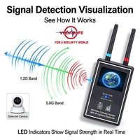 Vodasafe VS-124 Détecteur de caméra sans fil facile à utiliser - Détecteur de caméra WiFi à bande complète avec sensibilité réglable