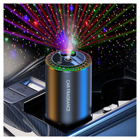 Diffuseur d'huiles essentielles portable sans eau et humidificateur électrique pour voiture et usage domestique, design de plafond en forme d'étoile à trois couleurs