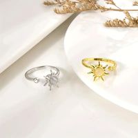Cincin Perak Sterling 925 AS untuk Wanita, Cincin Terbuka Model Simpul, Panah, Bunga, Matahari, Dapat Disesuaikan, Perhiasan Hipoalergenik