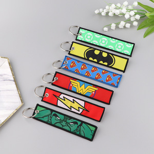 Accessoires belle bande dessinée Marvel tissé lanières Double face brodé Spider Man <span class=keywords><strong>Groot</strong></span> <span class=keywords><strong>porte</strong></span>-clés <span class=keywords><strong>clé</strong></span> de voiture pendentif <span class=keywords><strong>porte</strong></span>-clés - Product Image 3
