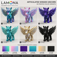Jouet Licorne Articulé Imprimé en 3D, Vente en Gros, Cheval Fantaisie Flexible à Articulations, Jouet Sensoriel Anti-Stress Arc-en-ciel Magique