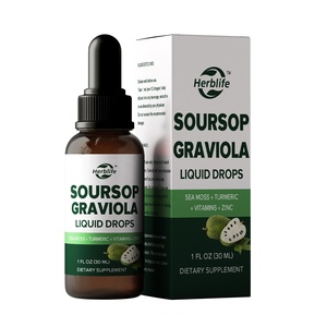 OEM ODM Suplementos Naturales Veganos Antioxidantes de Venta Caliente, Extracto Líquido de Hoja de Guanábana (Graviola) en Gotas - Product Image 1
