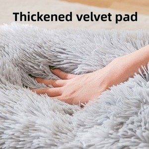 LY Geschlossenes beheiztes Katzen haus Faltbares quadratisches Haustier bett im klassischen Stil mit abnehmbarem Plüsch kissen Winter wärme für kleine Haustiere - Product Image 5