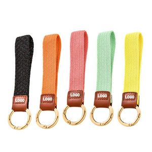 Wholesale Logo Wrist Strap Safe Other Leather <b>Custom</b> Keychain <b>Keys</b> Lanyard - Product Image 1