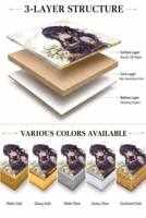 Papan Shikishi Anime Foil Pelangi Kustom dengan Bingkai Emas Holografik, Papan Seni untuk Koleksi Merchandise Penggemar