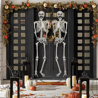 Offre Spéciale : Squelette Humain Debout de 165 cm pour Halloween – Décoration de Festival et Accessoires pour Maison Hantée, Idéal pour Fêtes d'Halloween