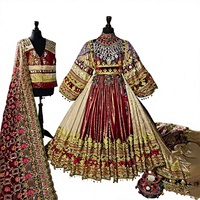 Robe de bal vintage en velours brodé avec manches lanternes, col montant, ourlet plissé, longueur ras du sol, tenue de soirée