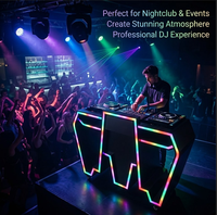 Table de DJ en métal personnalisée avec éclairage LED RGB et télécommande, support de console DJ pour boîte de nuit, bar, événement, fournisseur OEM