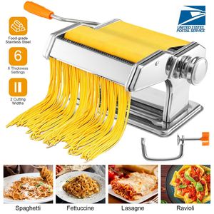 Máquina para Hacer Pasta de Acero Inoxidable DB Silver, Rodillo para Fettuccine con 9 Ajustes de Grosor, Herramientas para Pasta - Product Image 3