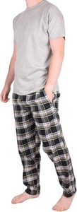Conjunto <span class=keywords><strong>de</strong></span> <span class=keywords><strong>Pijama</strong></span> Gaffer para <span class=keywords><strong>Hombre</strong></span>, Pantalones <span class=keywords><strong>de</strong></span> Salón <span class=keywords><strong>de</strong></span> Algodón con Diseño a Cuadros y Camiseta <span class=keywords><strong>de</strong></span> Manga Corta, 2 Piezas, Tallas S M L XL 2XL - Product Image 3