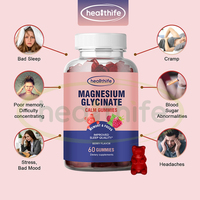 Supplément Healthife Vitamine D B6 COQ10 3g/60 gommes/bouteille Gommes glycinate de magnésium