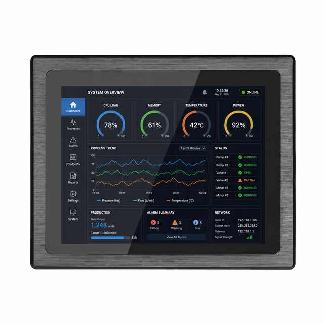 Bestview Manufacturer 8 Inch Industrial Android All in One LCD Touch Screen Embedded Aluminum Front Shell 3mm