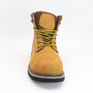 dubai批发业脚踝磨皮皮革古德年工程贴边橡胶钢头男女通用工作安全鞋