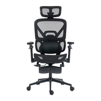 Chaise de jeu ergonomique en maille avec accoudoirs 9D, support lombaire extensible, confortable, design moderne et simple, pour usage domestique ou au bureau
