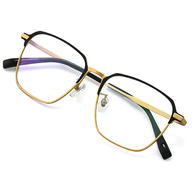 Memory Titanium Two-color Ultra Light Beta Titanium Vogue Square Large Eyeglasses Frame Spectacle Frames For Eye Glasses