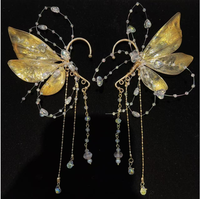 Accessoire de cheveux féerique avec pampilles et manchette d'oreille, boucles d'oreilles à franges style Hanfu chinois, ornement décoratif pour costume de cosplay, pour femme, idéal pour les fêtes