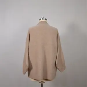 Japanese Style Solid Color Casual Soft Women Ladies Elegant 100% Wool Coat