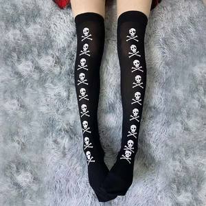 Calcetines por encima de la rodilla para <span class=keywords><strong>mujer</strong></span>, <span class=keywords><strong>medias</strong></span> largas hasta Halloween, novedad, <span class=keywords><strong>esqueleto</strong></span>, fantasma, novedad, 2017 - Product Image 3