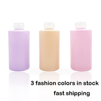 Flacon compte-gouttes en verre de 40 ml, flacons cosmétiques roses, flacons compte-gouttes pour huiles essentielles en violet mat et jaune pour l'emballage cosmétique