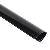 Profilé d'extrusion en aluminium triangulaire noir anodisé avec diffuseur givré pour éclairage de plafond en cloison sèche, fourni par l'usine